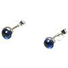 Art Gecko - Orecchini a perno rotondi in argento Sterling 925, 4 mm, colore: Blu