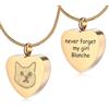 MeMeDIY Personalizzato Cuore Orma di Zampa Ceneri Urna Pendente Collana Personalizzato Nome/Foto/Data per Donna Uomo Animale Domestico Amante Memoriale Cane Gatto Ricordo Dell'animale Domestico - D2