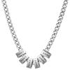 Jeweidea Collana Personalizzata con Nome da Uomo Catena Cubana in Acciaio Inossidabile Argento Oro Nero Regalo Personalizzato per Uomo, Festa del Papà (Argento-nome 6)