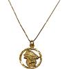 Corsano Laboratorio Orafo Pendente Dea Bendata in argento 925%, doratura + collana