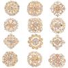 WATIIFUFU 12pezzi Spille Cristallo Di Strass Per Matrimonio Accessori Decorativi Lega Per Bouquet e Inviti Per Acconciature e Regali Di Compleanno