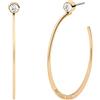 Michael Kors - Orecchini a cerchio da donna in argento, oro rosa e oro, talla única, Acciaio inossidabile, Cristalli