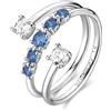 Brosway Anello da donna di Brosway della collezione Fancy della linea Freedom Blue. Anello in argento 925 rodiato, e zirconi azzurri misura 14 trendy cod. FFB124C