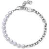 S'Agapõ Bracciale Uomo in Acciaio e Perle | Collezione Atlas - SAT11