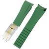 SRTYDCUR Orologio in gomma da 20 mm e 21 compatibile con Rolex nero verde blu Water Ghost Ditongna GMT RUBBER B catena for orologio in silicone