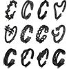 KOHOTA 12PCS 18K placcato oro regolabile anelli per le dita dei piedi per le donne estate spiaggia aperto Toe anelli set fiore freccia coda mignolo anelli piedi nudi gioielli piede, Adjustable, Rame