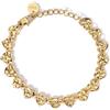 KIDULT - Bracciale Donna - Bracciale dorato con cuori effetto martellato - 831009