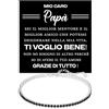Bramart Bracciale Papà Tennis Uomo con Pietre di Zirconia Cubica Idea regalo Compleanno per lui Finitura in Oro Bianco Argento 925 Festa del Papà Natale - Cofanetto con DEDICA incluso.
