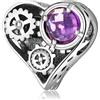 LES FOLIES DI PAOLA GRIECO Charm Cuore ingranaggio orologio amore in argento 925 - Les Folies per Pandora