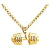 yrozvw Collana personalizzata con manubrio per uomo Ciondolo con nome personalizzato Testo inciso al laser Ciondoli con pesi Gioielli personalizzati Regalo per compleanno, Natale