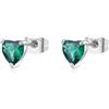 S'Agapõ Orecchini Donna, Orecchini a Lobo in Acciaio e Zirconi con Simbolo Cuore | Collezione Dazzly - SDZ102