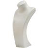 Amagogo Espositore per Busto di Collana, espositore per Gioielli, Negozio di Vendita, Esposizione, Uso Domestico, Supporto per Foto, manichino Decorativo per, Bianco, 14x7x27 Cm