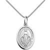 Gioielli Aurum Collana Ciondolo Medaglia Vergine Maria Madonna con Catenina in Argento Sterling 925 Uomo Donna Catena 45 cm Gioiello Religioso Cristiano