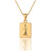 Sakrami Collana per Bimbini in Argento 925 Medaglia Rettangolare Confezione Regalo Personalizzata - Collana per Nascita Comunione o Cresima Kids Collection