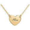 MyNameNecklace MYKA - Collana Personalizzata a forma di Cuore con Nome Inciso per Donna in Argento Sterling o Placcato Oro- Ciondolo Inciso con Nome Personalizzato Gioielli per Lei (Placcato Oro 18k)
