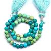 Jaipur Gems Mart Perline sfaccettate Rotonde Naturali AAA + Multi Turchese Gemma 4mm | 8 Pollici Strand | Perline Allentate Rotonde con Pietre preziose semipreziose Arizona Turchese