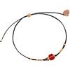 Maman et sophie bracciale coccinella bfcoc argento placato rosa pietre nere