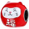 ZUOHUI Ciondolo fai da te in argento Sterling 925 a forma di gatto portafortuna e Daruma for bracciali, collane, portachiavi - Regalo for lei, moglie, figlia, mamma
