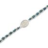 Generic Kokomorocco Bracciale Rosario Blu Grigio Medaglia Vergine Miracolosa Macrame Colori Diversi Argento Sterling, Argento