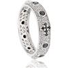 Remo Gammella Anello Rosario Uomo Donna in Argento 925 e Zirconi Neri, Anello Rosario in Argento e zirconi. Misure Disponibili dalla 10 alla 18