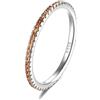 LES FOLIES DI PAOLA GRIECO Anello Veretta Girodito Arancione in argento 925 rodiato - Rainbow Collection (US 5 - ITA 9)