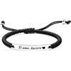 amorili Bracciale Uomo Personalizzato Personalizzabile con Incisione in Acciaio Inox e Corda - Incisione Nome Data Frase - Bracciale Maschile Regolabile - Idea Regalo Uomo Elegante - bcc1516b