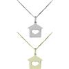 Cavaliere Gioielli Collana Casa Argento 925 Sweet Home Personalizzabile Donna Famiglia Amore (Argento)