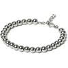 Cavaliere Gioielli Bracciale Sfere Argento 925 Donna Uomo Regolabile Palline Made in Italy Ragazza Moda Fascio Anallergico (Sfere 5 mm)
