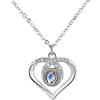 Jeweidea Collana Personalizzata con Proiezione Foto Dentro e Incisione Personalizzata per Donna, Fidanzata o Mamma - Gioiello Regalo per la Festa della Mamma (Testo+Argento)