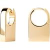 P D PAOLA Orecchini a cerchio geometrici Chicago del brand PDPaola. Orecchini a cerchio con forma quadrata in argento sterling placcato oro 18 kt. La referenza è AR01-C33-U