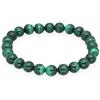 Lebensquelle Plus Bracciale a Sfere in Pietre Dure Naturali da 8 mm | Elastico in Pietre Naturali (Malachite)