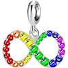 LES FOLIES DI PAOLA GRIECO Charm Infinito Amore Multicolor Arcobaleno ciondolo pendente in argento 925 - Les Folies per Pandora