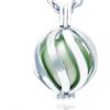 Morella Catenina Donna Angelo Custode in Acciaio Inox 70 cm con Ciondolo Spirale e Sfera zirconi Ø 16 mm in Sacchetto di Velluto