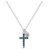 S'Agapõ Collana Girocollo Donna, Collana Donna in Acciaio e Cristalli/zirconi con Simbolo Croce | Collezione Dazzly - SDZ64