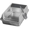 Generico Lettiera Per Gatti In Acciaio Inox, Lettiera Semi-chiusa In Acciaio Inox, Toilette Per Animali Domestici Prova Schizzi Con Paletta, Recinzione Ad Alto Lato, Facile Pulire, Per Stanza, Gattili