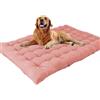 Waigg Kii Cuccia per Cani Extra Large XL/XXL, Materasso Calmante per Cuccia Anti-Ansia, Materassi Lavabili per Cani di Taglia Grande per Cani di Taglia Media e Grande (120 x 50 cm, Rosa)