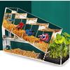 Chestnut-YX Betta Fish Tank Acquario Kit Materiale acrilico Mini Desktop Piccolo Fish Tank Betta Falls Aquarium Kit con pompa dell'acqua Serbatoio ecologico a circolazione multipla