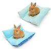 OPEYATOYS 2 tappetini in flanella e Oxford per conigli, double-face, per piccoli animali, criceti, conigli, scoiattoli, 35 x 32 x 6 cm