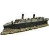 Generic Barca Decorativa per Acquari in Resina Titanic Lunghezza Barca 38 Cm