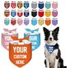 Roseshore Bandana personalizzata per cani con il tuo logo o testo - Sciarpa triangolare e bavaglino su misura per animali domestici di piccola, media e grande taglia (cani e gatti)