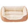 Mateju Cuccia Cane di Peluche, Rettangolare Lettino Cane Interno in Peluche Morbida Letto Gatto Cuccia per Animali Domestici con Fondo Antiscivolo per Piccolo e Media (Arancione,63x48x14.5cm)