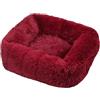 DOTBUY-SHOP Rettangolo Cuccia Cane Interno, Peluche Cuccia Gatto e Cane Ciambella Cuscino per Cani, Lavabile e Morbido Cuscino per Animale Domestico, per Cani Gatti (XXL,Borgogna)