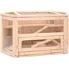 vidaXL Hamsterkooi 80x40x43 cm massief vurenhout