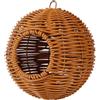 Cnrfeoap Nido artificiale per uccelli in rattan, per interni ed esterni, facile da pulire, salvaspazio, decorazione per gabbie per uccelli