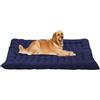 ping bu Materasso per cuccia per cani di grandi dimensioni, materassino calmante per cuccia lavabile, materasso per cucce extra large anti-ansia per cani di taglia media e grande (blu navy, 80 x 50 cm
