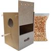 NestQ Nido per Ninfe 30 x 20 x 20 cm - Casetta di Allevamento in Legno con Trucioli - Caroline, Cacatua, Pyrrhuras - Casa per Uccelli - Nido Verticale (S)
