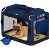 Cadoca Trasportino per Cani e Gatti S 50x35x35cm Borsa Viaggio per Animali Morbida & Pieghevole