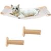 HUOLE Percorso gatti da parete incl. 2X gradini per gatti, extra large e stabile, Parete amaca per gatti 3 pezzi, Set parete arrampicata-7,5 * 53,5 * 46,5 cm-bianco