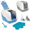 BPS BUENA PET SHOP LETTIERA GATTO CHIUSA colore casuale FACILE PULIRE【Con 2 ciotola MANGIA e TAPPETINO LETTIERA 】54x39x40H cm