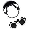 Tmboryuu Moda Pet Ridings Casco Antiurto Occhiali Protettivi per Cane Gatti All'aperto Avventura e Viaggi Essenziale Pet Casco Occhiali